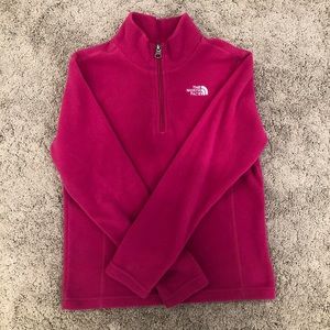The North Face Girls Pink 1/4 Quarter Zip Jacket
